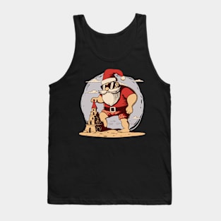 Santa's Beach Castle Fun Tank Top